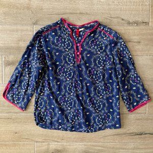 H&M Mandarin-Collar Patterned Shirt